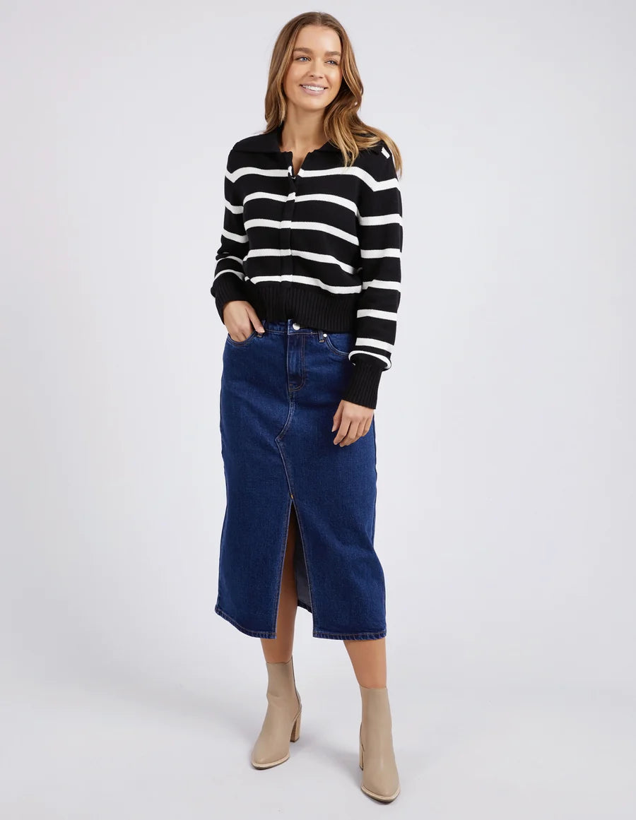 Effie Mixed Knit - Pink/Turquoise/Navy Stripe