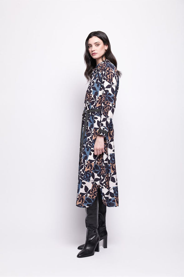 Foil '8105 On the Strip Shirt Dress' - New Leaf