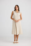 The Shanty 'Florentine Dress' - Natural jaquard