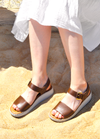 Sala 'Sonia Wedge Sandal' - Praline