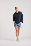 EST 1971 'Raw Long Sleeve Sweatshirt' - French Navy