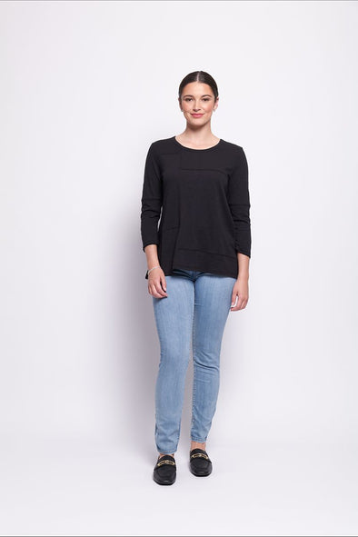 Foil '8063 Sew it Seams Tee' - Black