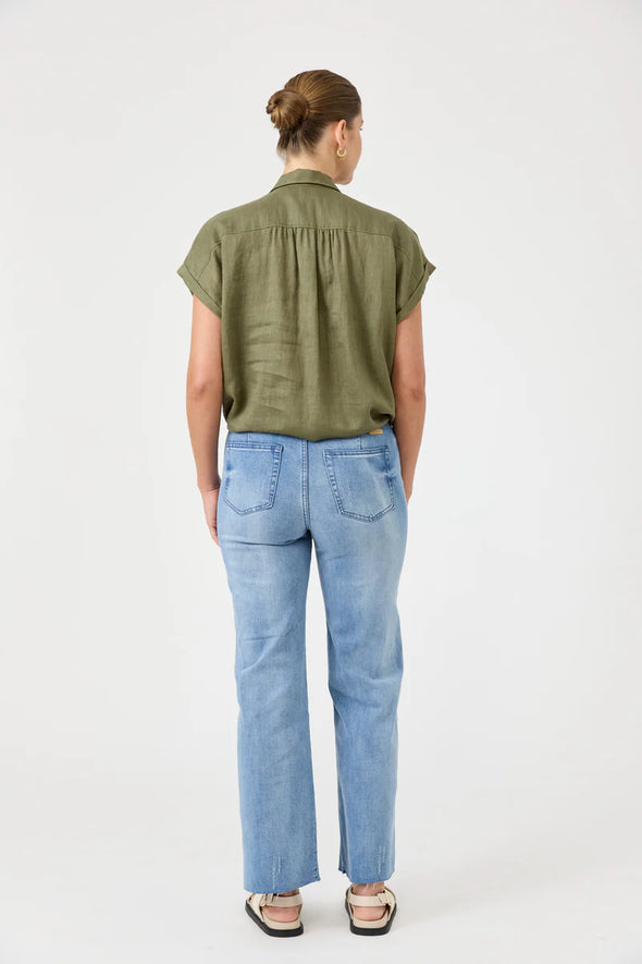 Eb & Ive 'Studio Tie Shirt' - Khaki
