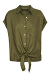 Eb & Ive 'Studio Tie Shirt' - Khaki