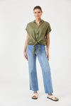Eb & Ive 'Studio Tie Shirt' - Khaki
