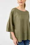 Eb & Ive 'Studio Relaxed Top' - Khaki