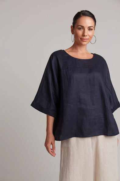 Eb & Ive 'Studio Relaxed Top'  - Navy