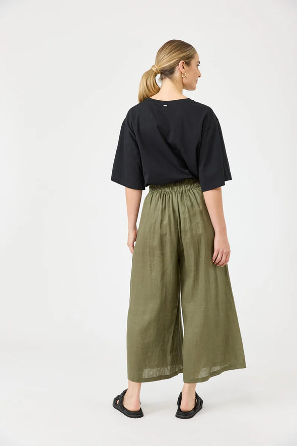 Eb & Ive 'Studio Crop Pant' - Khaki