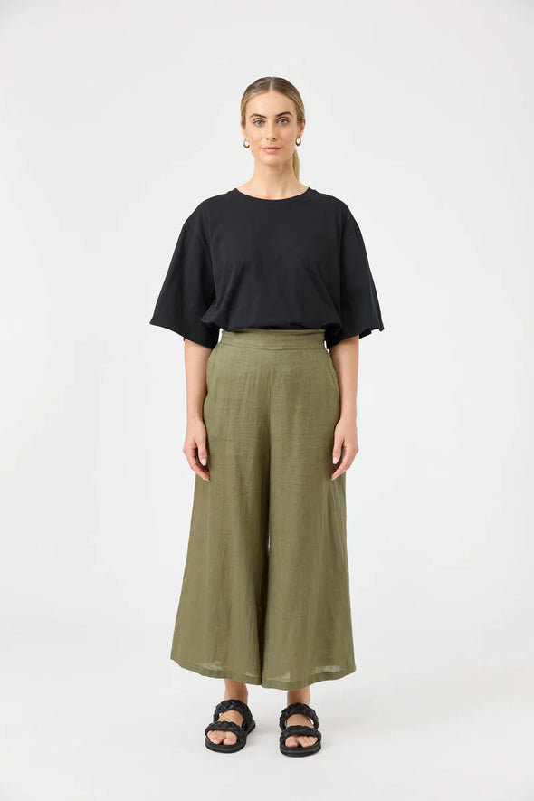 Eb & Ive 'Studio Crop Pant' - Khaki
