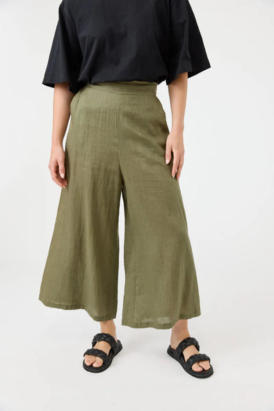Eb & Ive 'Studio Crop Pant' - Khaki