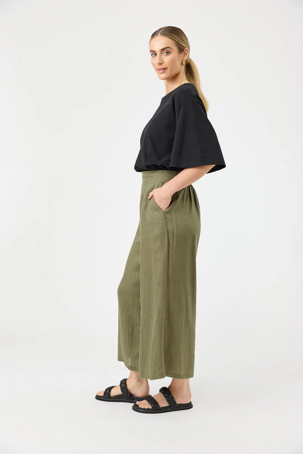 Eb & Ive 'Studio Crop Pant' - Khaki
