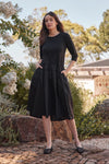 Tirelli 'Drop Waist Combi Dress' - Navy