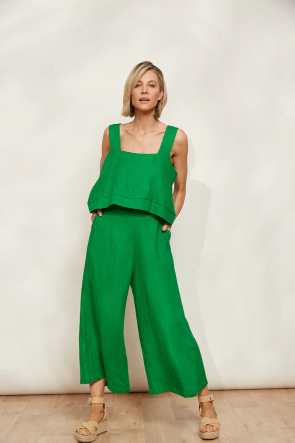 Eb & Ive 'Halcyon Crop Pant' - Emerald