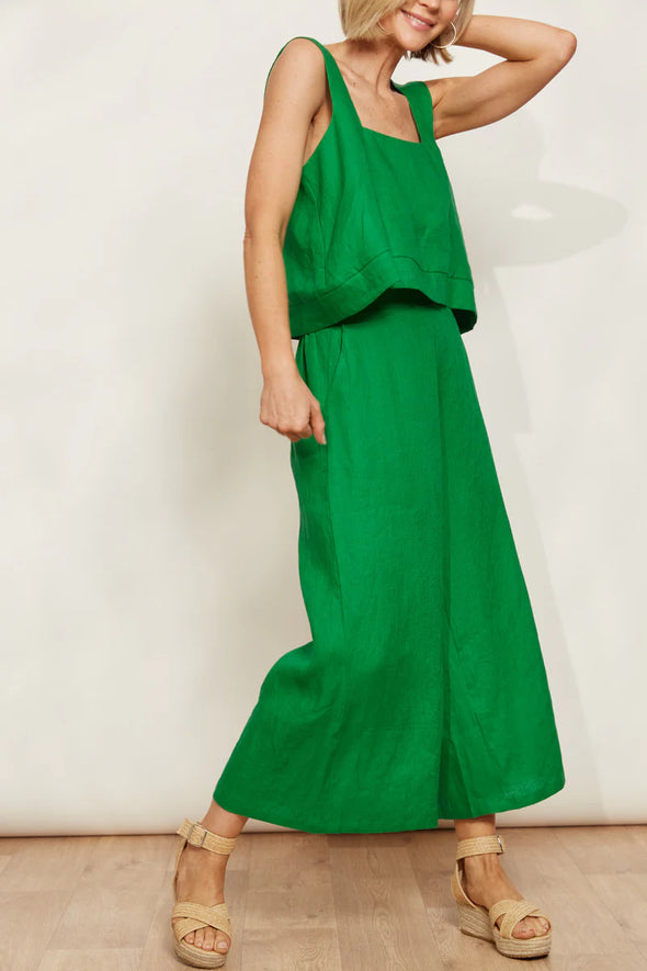 Eb & Ive 'Halcyon Crop Pant' - Emerald