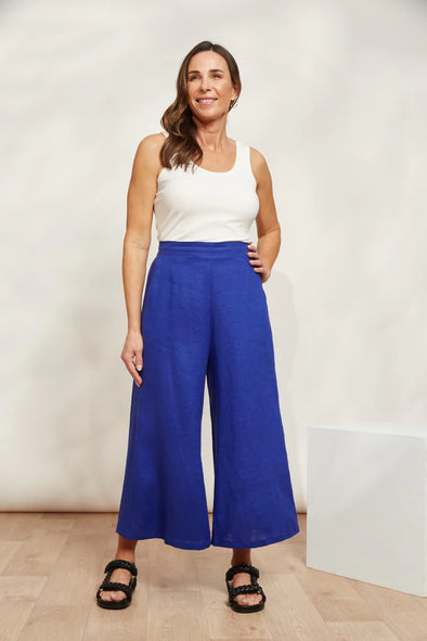 Eb & Ive 'Halcyon Crop Pant' - Cobalt