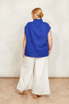 Eb & Ive 'Halcyon Button Top' - Cobalt