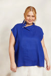 Eb & Ive 'Halcyon Button Top' - Cobalt