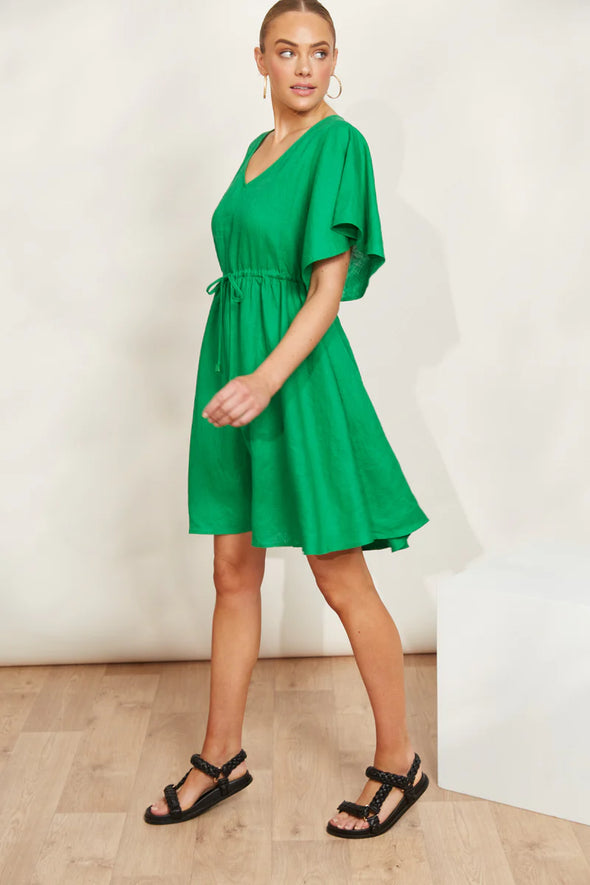 Eb & Ive 'Halcyon Tie Dress'  - Emerald