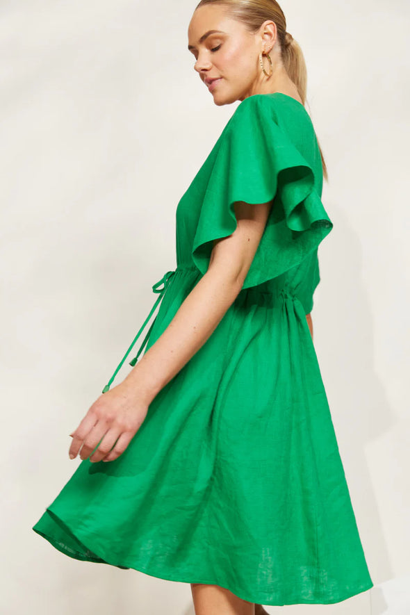 Eb & Ive 'Halcyon Tie Dress'  - Emerald