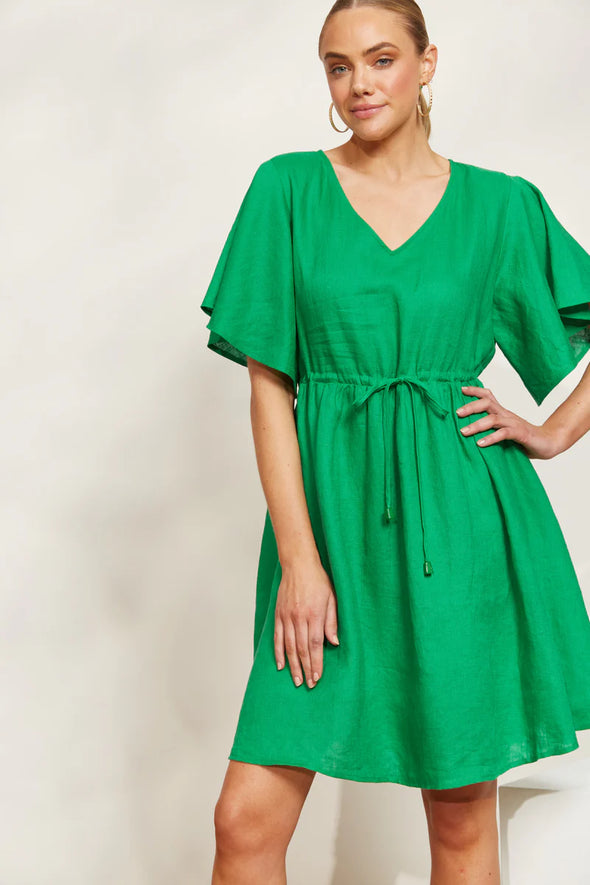 Eb & Ive 'Halcyon Tie Dress'  - Emerald