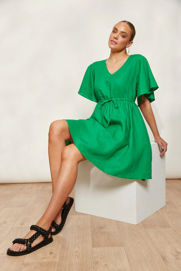 Eb & Ive 'Halcyon Tie Dress'  - Emerald