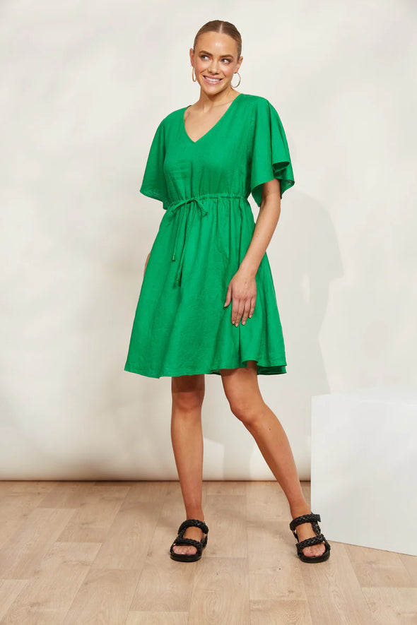 Eb & Ive 'Halcyon Tie Dress'  - Emerald