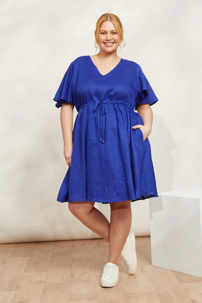 Eb & Ive 'Halcyon Tied Dress'  - Cobalt