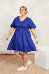 Eb & Ive 'Halcyon Tie Dress'  - Cobalt