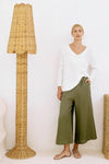 Eb & Ive 'Studio Crop Pant' - Khaki