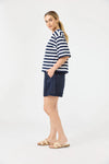 Eb & Ive 'Studio Stripe TShirt' - Indigo