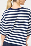 Eb & Ive 'Studio Stripe TShirt' - Indigo