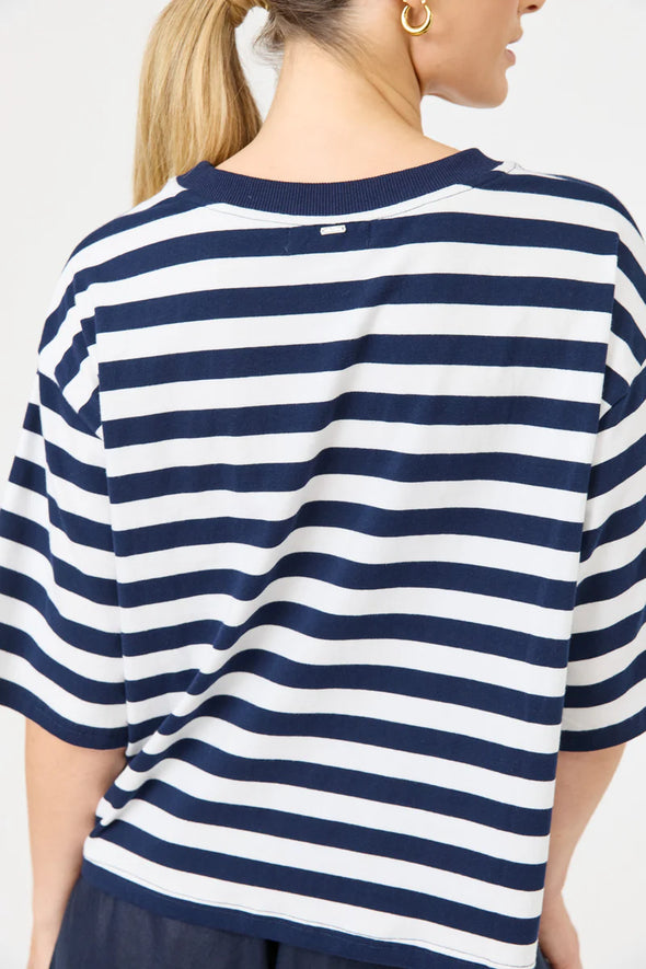 Eb & Ive 'Studio Stripe TShirt' - Indigo