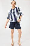 Eb & Ive 'Studio Stripe TShirt' - Indigo
