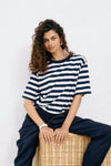 Eb & Ive 'Studio Stripe TShirt' - Indigo