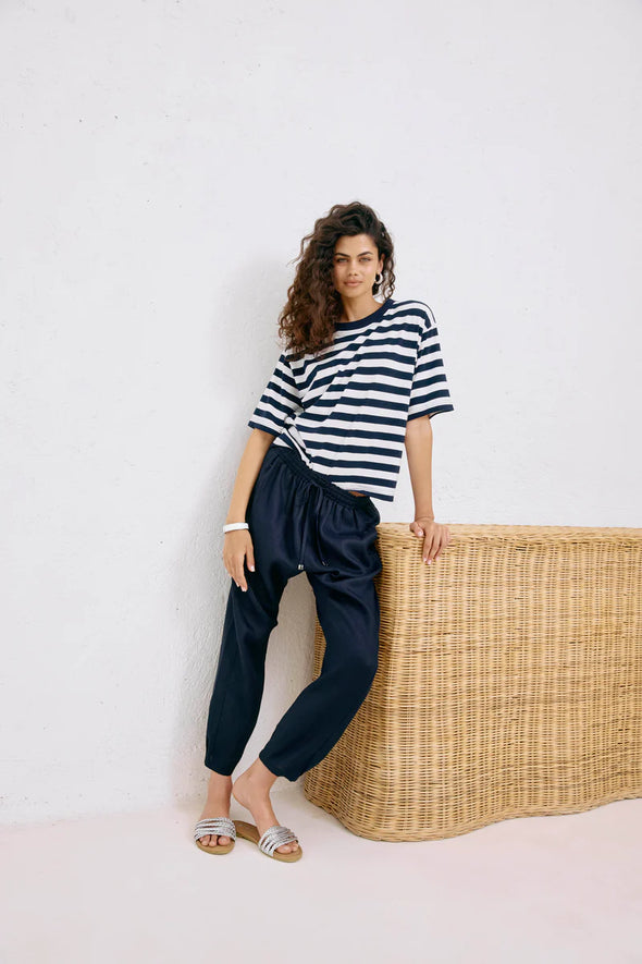 Eb & Ive 'Studio Stripe TShirt' - Indigo