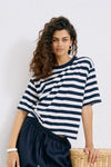 Eb & Ive 'Studio Stripe TShirt' - Indigo