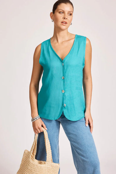 Eb & Ive 'Miramar Vest'  - Lagoon