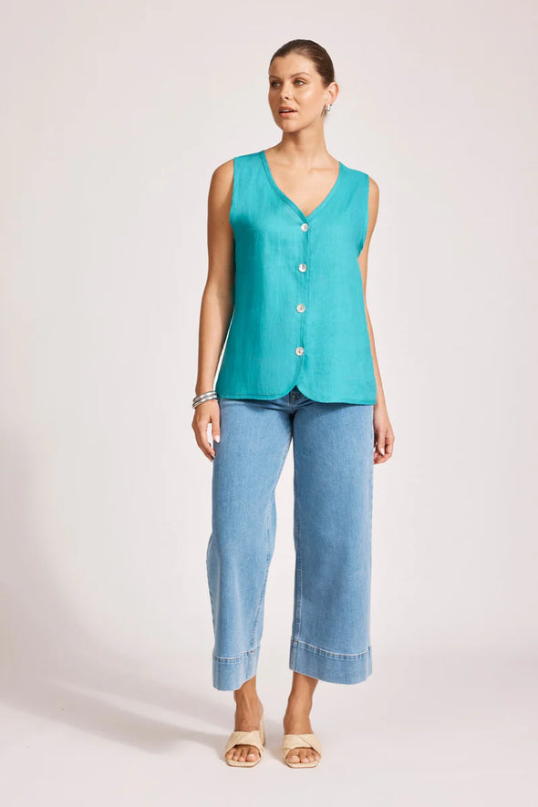 Eb & Ive 'Miramar Vest'  - Lagoon