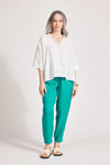Eb & Ive 'Miramar Collared Top' - White