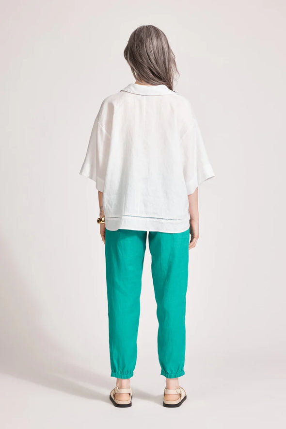 Eb & Ive 'Miramar Collared Top' - White