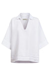 Eb & Ive 'Miramar Collared Top' - White