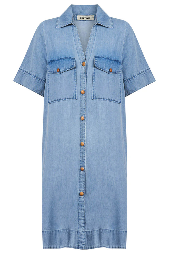 Eb & Ive 'Melenia Shirtdress' - Denim