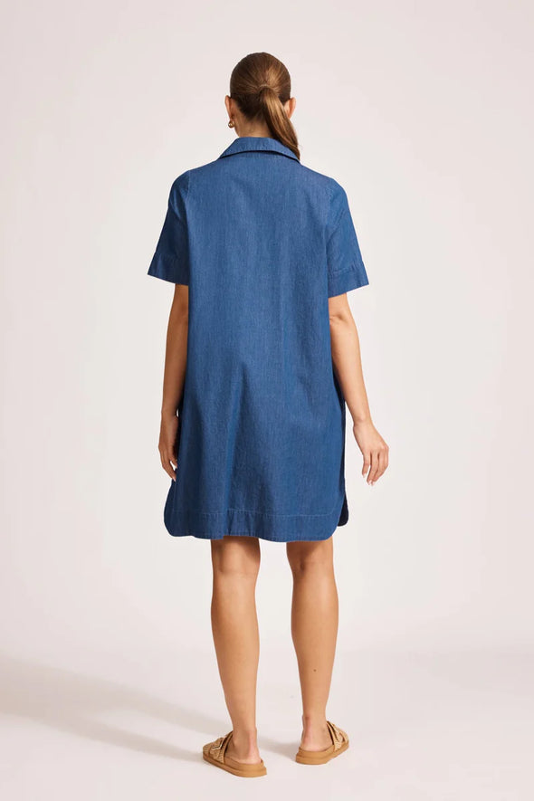 Eb & Ive 'Melenia Shirtdress' - Indigo