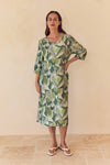 Tirelli '25D3753 Dress'- Green Geo Print