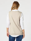 Threadz 'Vicky Side Split Vest' - Natural