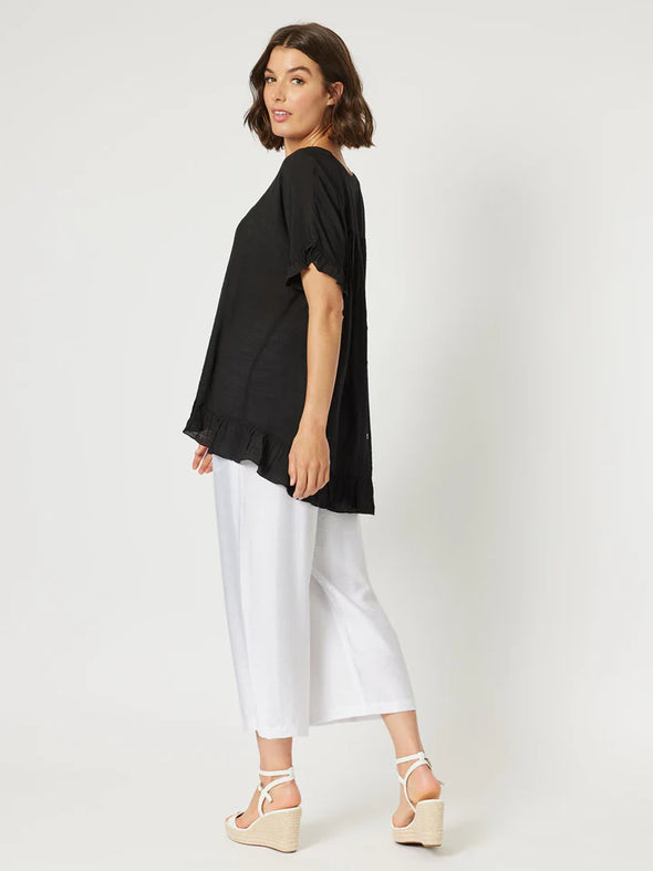 Clarity 'Button Back Top' - Black