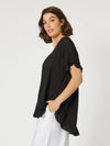 Clarity 'Button Back Top' - Black