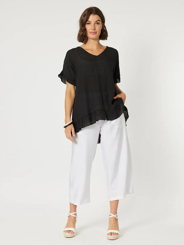 Clarity 'Button Back Top' - Black