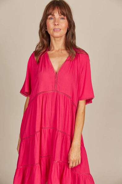 Isle of Mine 'Esme Dress' - Raspberry