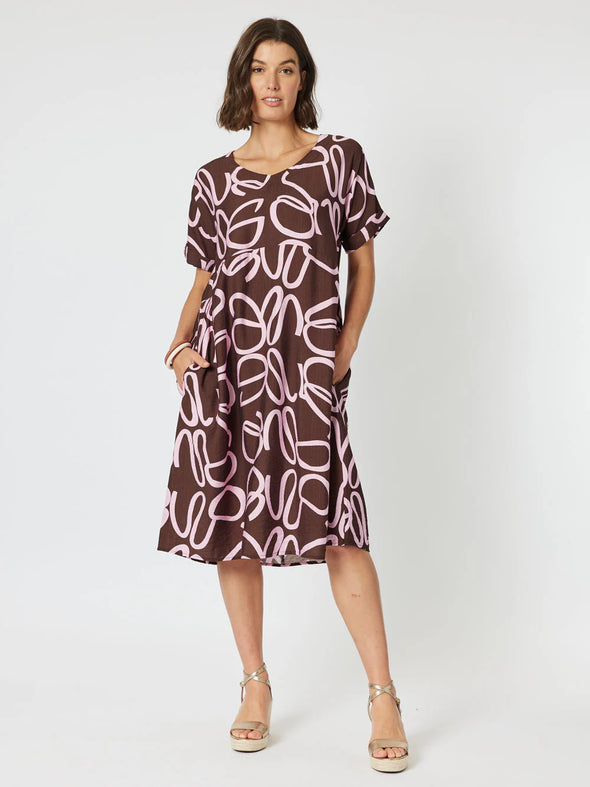 Clarity 'Koko Latte Dress' - Chocolate